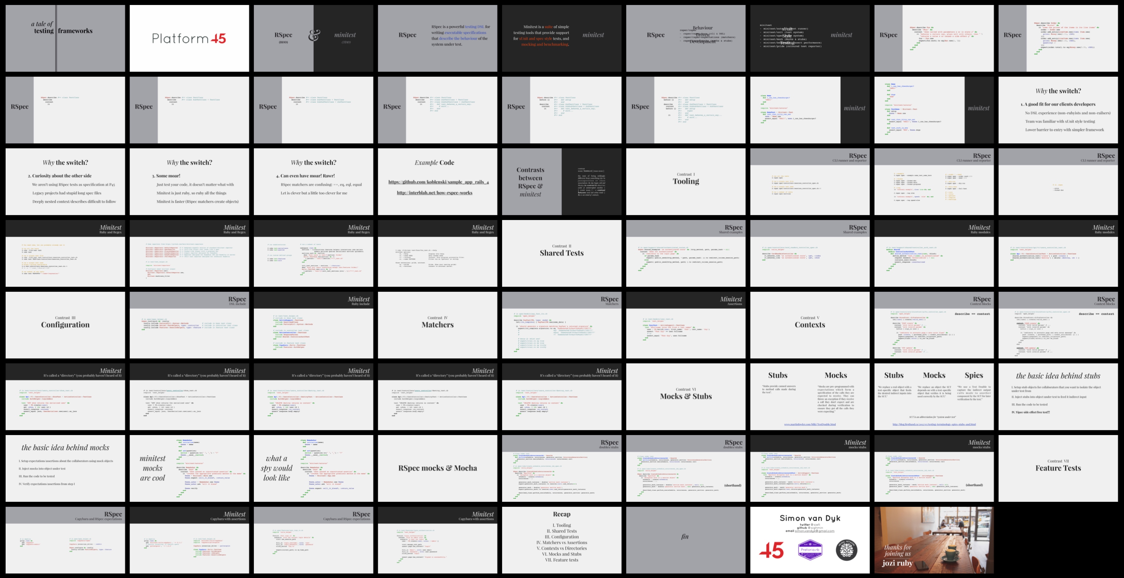 Grid of presentation slide thumbnails